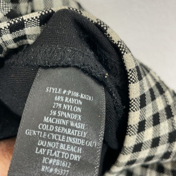 Sanctuary Checked Skinny Legging Pant Womens Small Fax Pocket Stretch Pull-on - Picture 9 of 10